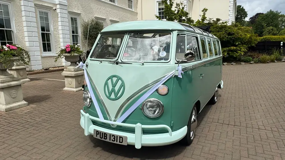 Mollie vintage VW camper van parked outdoors