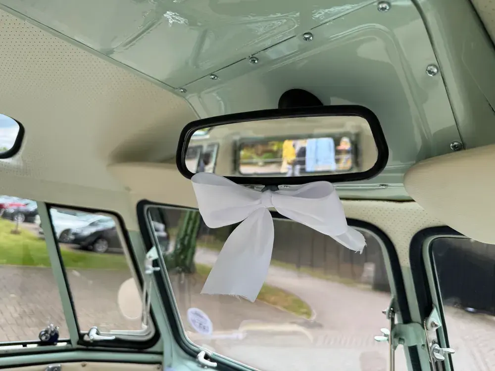 Mollie vintage VW camper van wedding styling detail