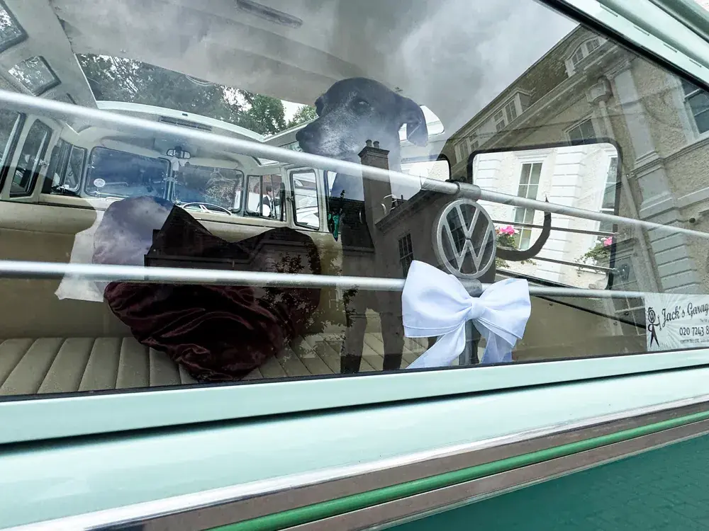 Mollie vintage VW camper van wedding styling detail