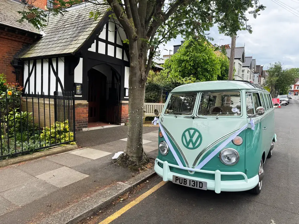 Mollie vintage VW camper van wedding styling detail